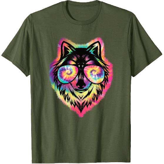 Cool Wolf Funny Wolf Lover Wildlife Men Boys Kids T-Shirt