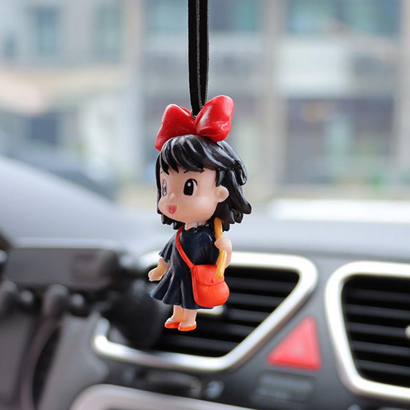 Anime Car Ornaments Cute Girl Decorative Pendant Car Rearview Hanger Car Interior Decor For Minivan Caravan Car SUV