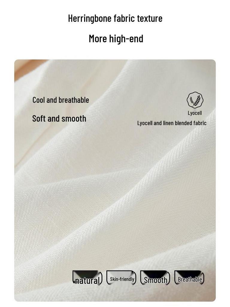 Women's 2026 Summer Tencel Linen High-Waist Anti-Wrinkle Wide-Leg Pants