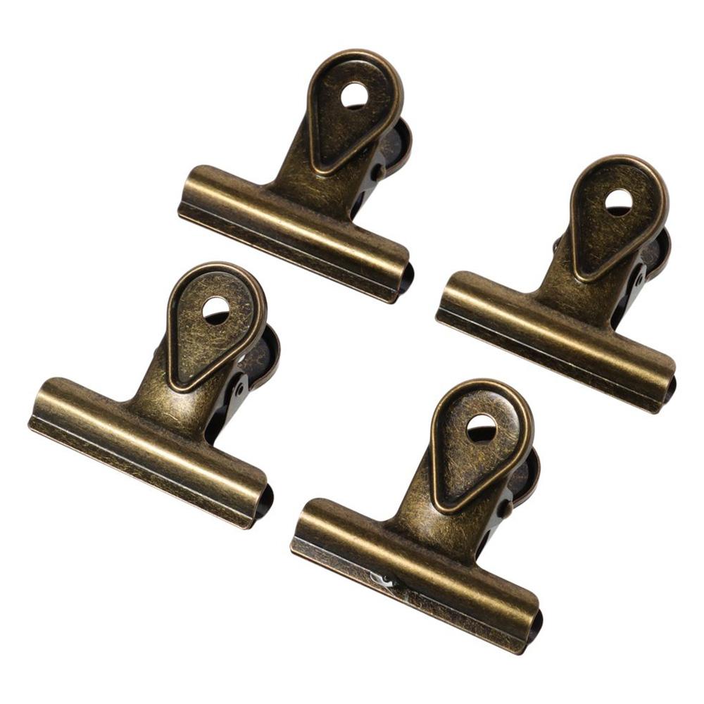 Metall Vintage Bronze Metallklemme 1,97 Zoll/5 cm Bronze Edelstahl Langschwanzklemme Büro- und Haushaltswaren Büro