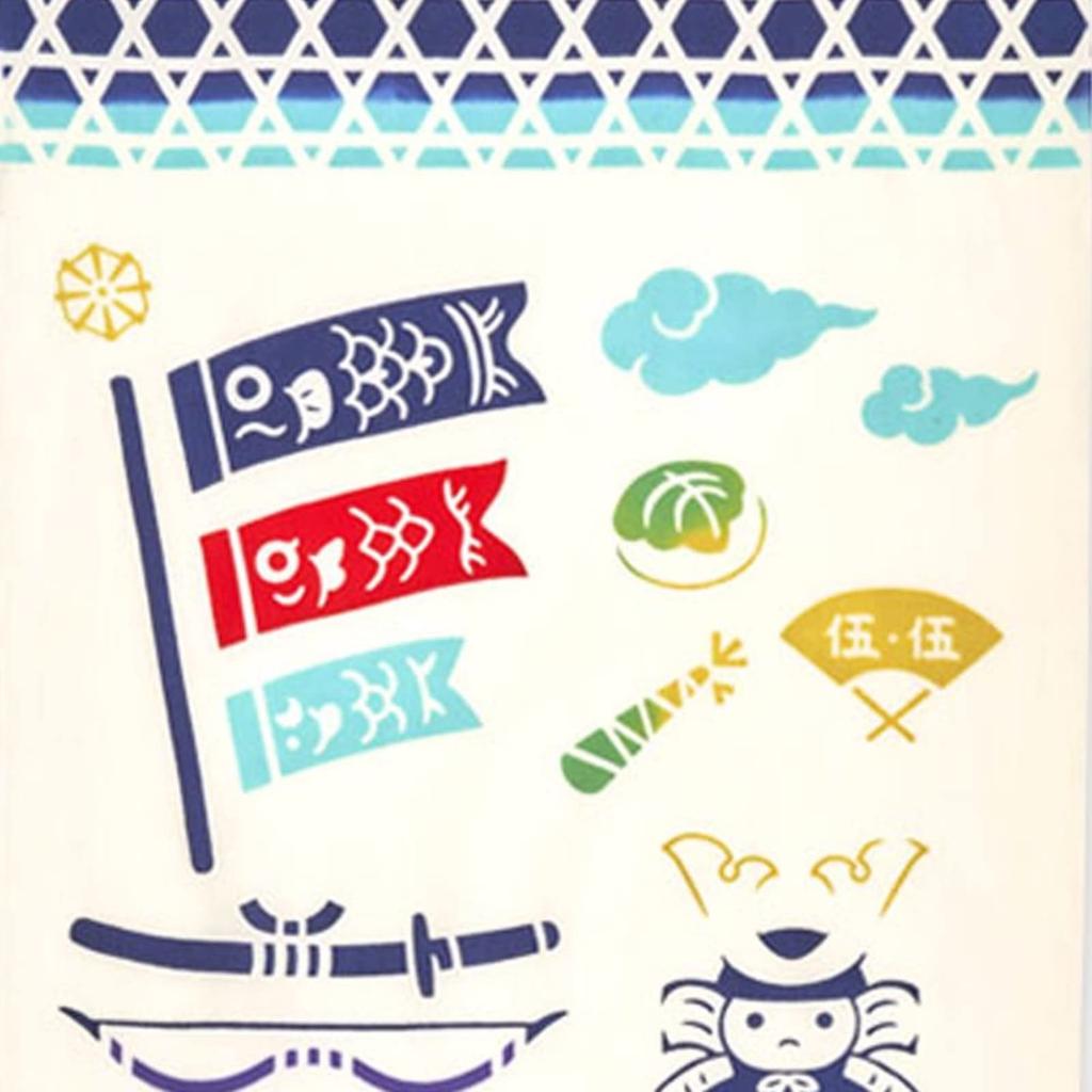Miyamoto Kenema Chusen Tenugui hand Celebration of May Decorations 50207 35 x 90 cm (Japanese towel) - - Approx.