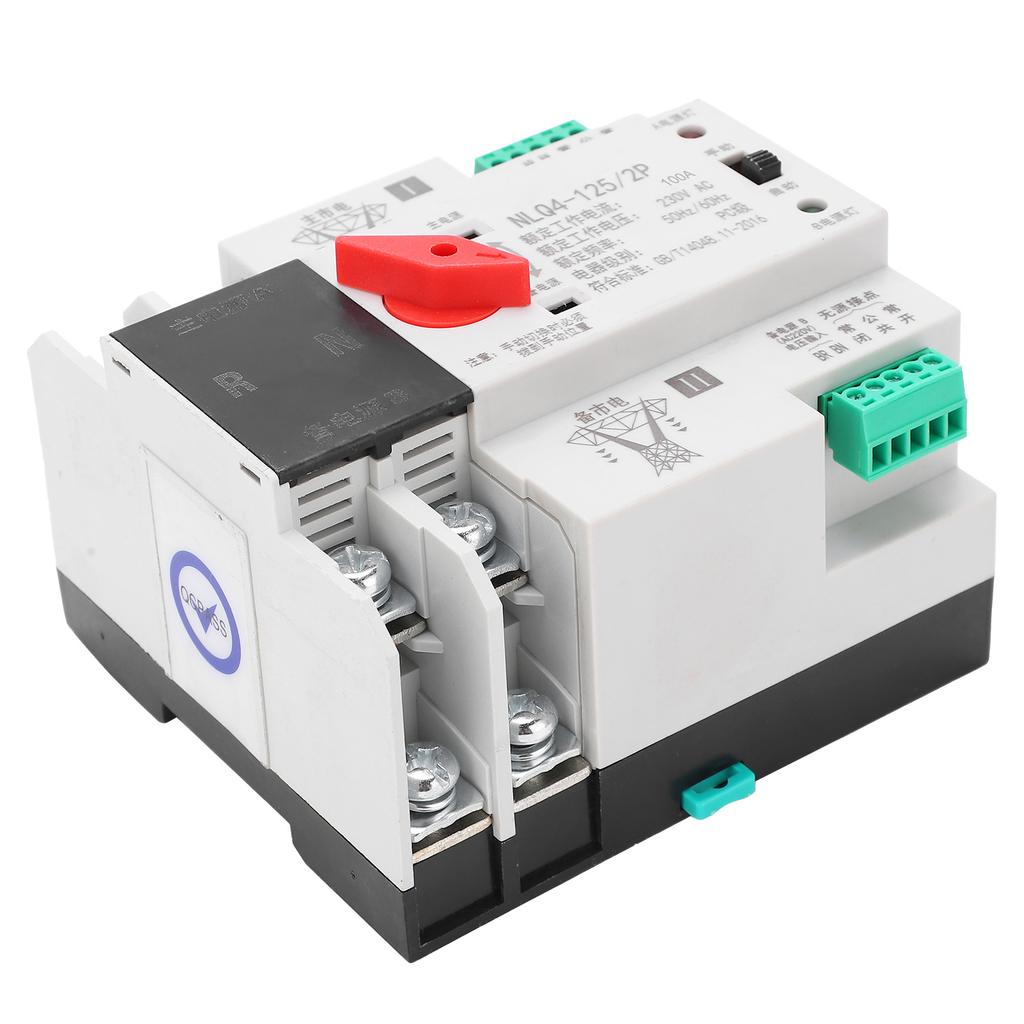 Automatic Transfer Switch Din Rail Mounted 2P Power Uninterruptible Distribution Control 230V