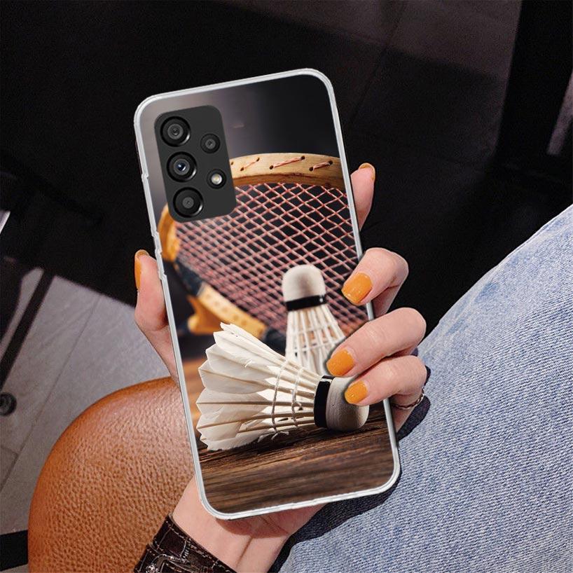 Badminton Sport Phone Case For Samsung Galaxy A17 A16 A15 A14 A13 A57 A56 A55 A54 A53 A37 A36 A35 A34 A33 A26 A25 A24 A23 Galaxy