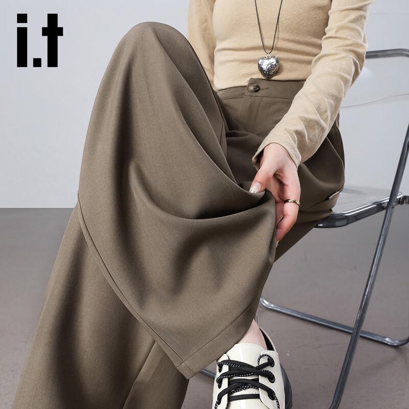 Izzueit Women's Loose Straight Leg Trousers