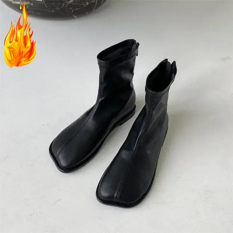 

Autumn Winter Fashion Elastic Boots Female Luxury Designer Warm Boots Ladies Thick Bottom Ankle Chelsea Boots 35 коричневый