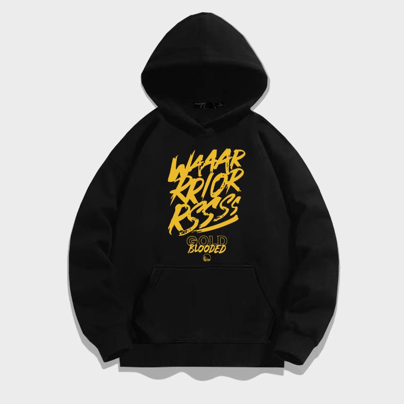 Basketball Warriors Hooded Pullover Sweater Men s Autumn Youth Trend Brand Loose Shoulder Long Sleeve Clothes Jacket 155XXS