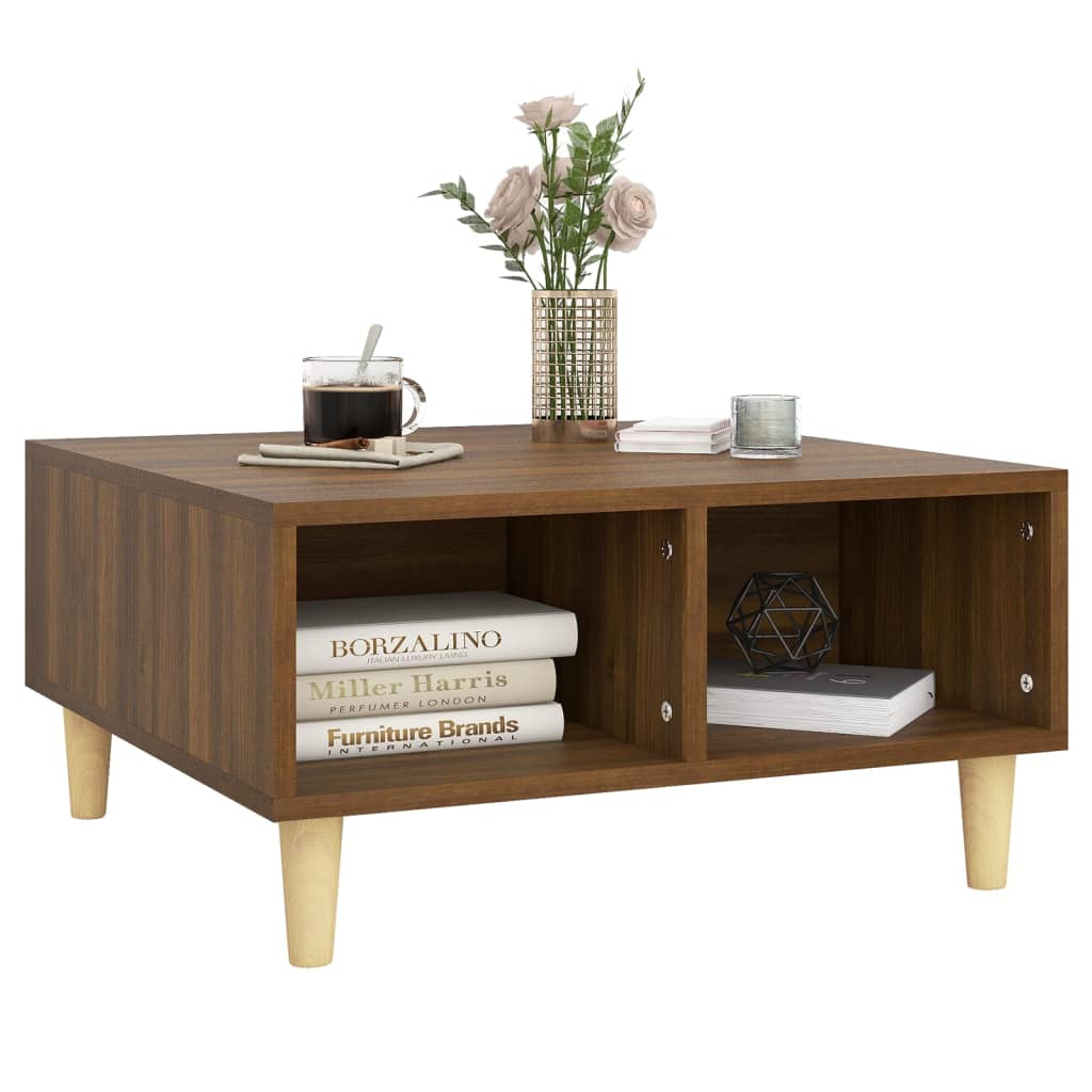  Coffee Table, Brown Oak, 60x60x30 Cm