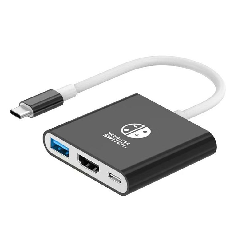 

Портативная док-станция 3-в-1 Конвертер Проектор экрана Поддерживает портативные игровые консоли/Мобильные телефоны/Планшеты/Ноутбуки