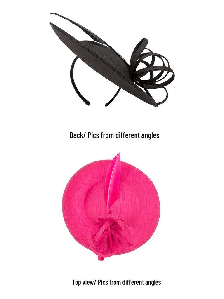 Linglong 2025 Spring/Summer Women's Retro Bow Headband & Hat