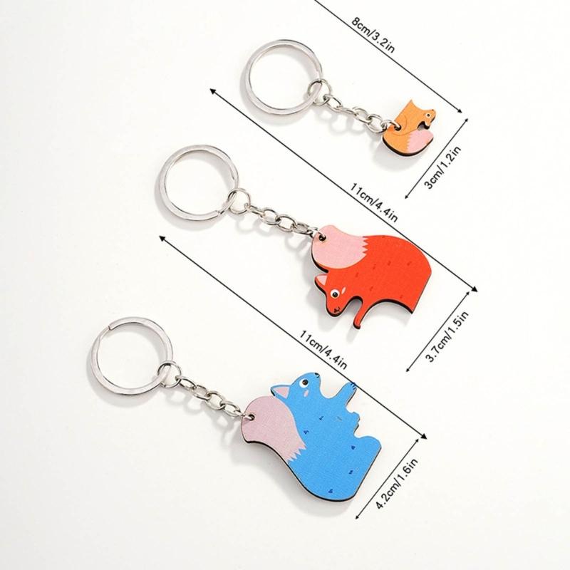 Animal Shape Stylish Keyrings Set Great for Anniversaries Valentines Birthdays