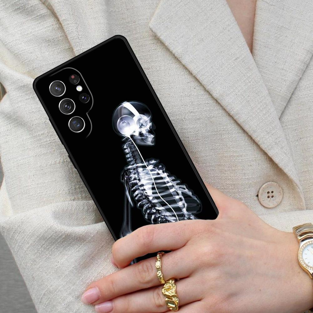 Skeleton X-Ray Cell Phone Case for Samsung Galaxy S26 Ultra S25 S24 S23 S22 S21 S20 Note10 Cover