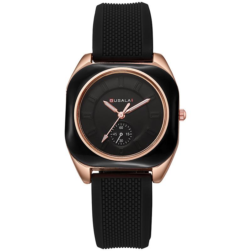 High-value women s watch simple and fashionable versatile sugar cube quartz watch women s watch hot-selling manufacturer чёрный