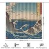 Ocean Wave Shower Curtain – Japanese Art Print Decor For Bathrooms Soft Fabric Material Waterproof Bathroom Accessories Blue Wat