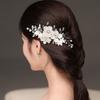 Crystal Pearl Flower Bridal Headwear Handmade Wedding Hairpin New Bride Headdress  Hair Jewelry