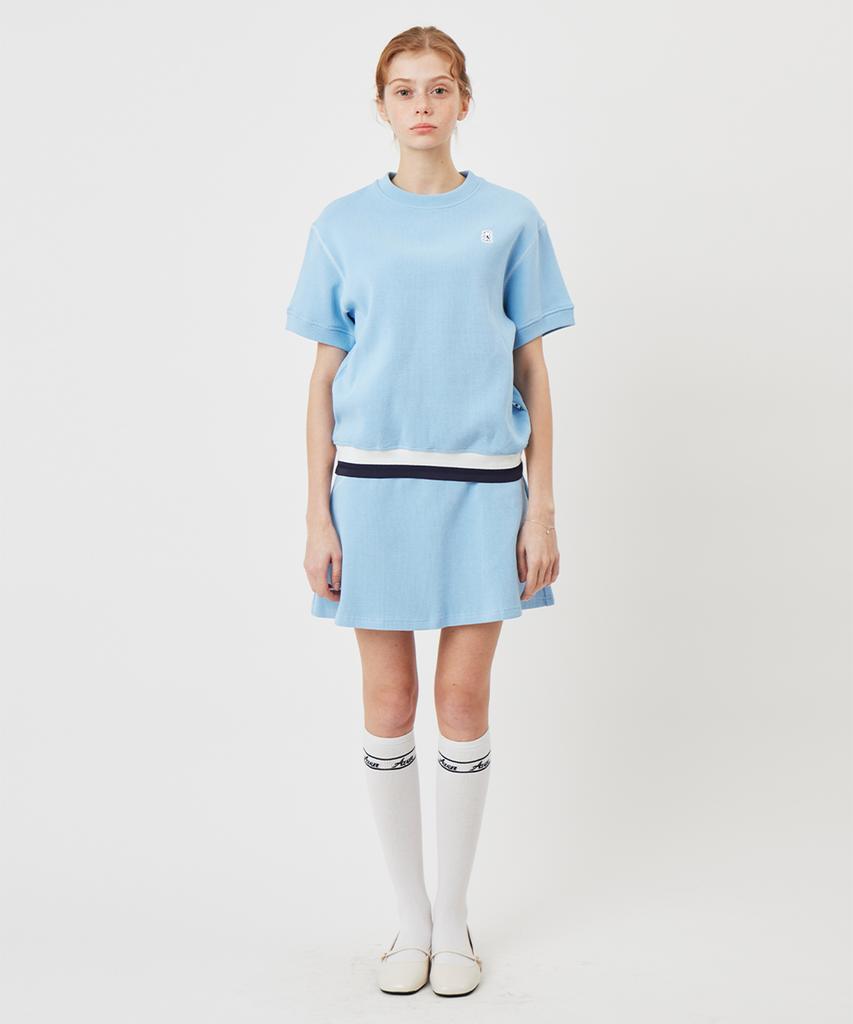 A Ben Stitch Flare Skirt Sky Blue