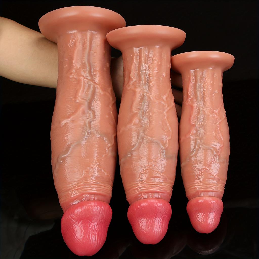 Dildo - Realistic Silicone Dildo with Super Huge Veins, Lifelike Texture & Soft Skin Feel, G-Spot and Anal Stimulation Toy for Women Men Couples