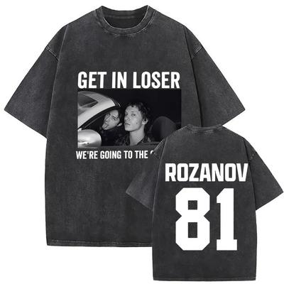 Get In Loser We're Going To The Cottage Graphic T-Shirt Heated Rivalry Ilya Rozanov Hollanov 81 Vintage Washed Oversized T Shirt