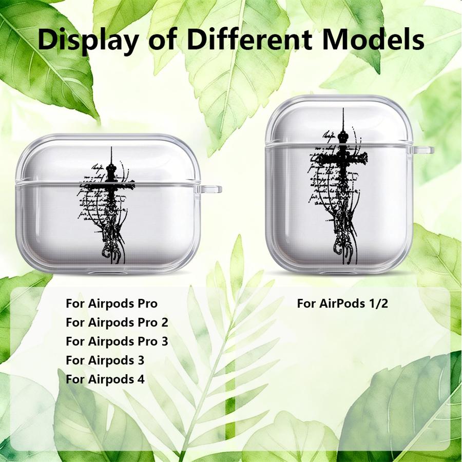 Cross Bibles Pattern Case For Airpods Pro2 4 Pro3 3 Pro 1 2 Clear Earphone Cases Cover