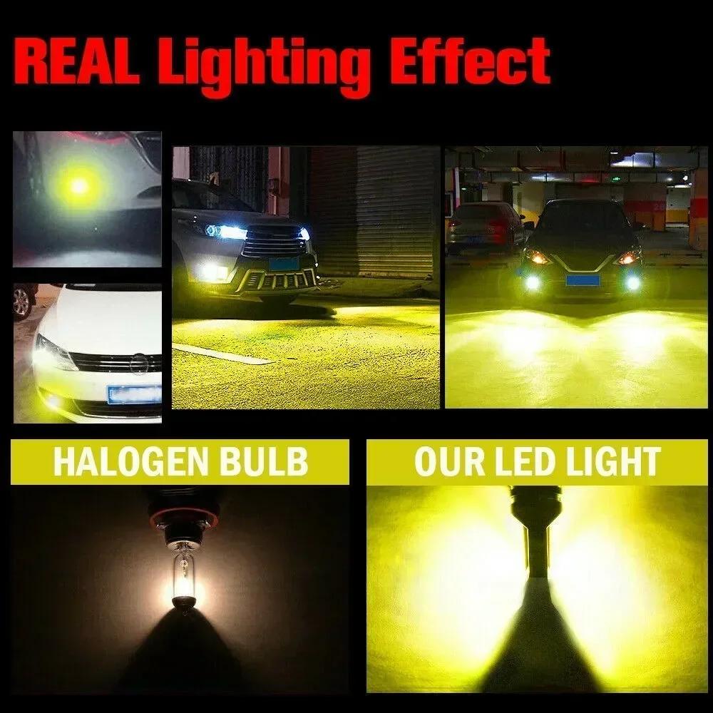 2Pcs 9006 HB4 Fog Lights Bulb 3030SMD 3000K Golden Yellow Car Driving Running Lamp Auto Leds Light DC 9-32V Fog Light Headlight
