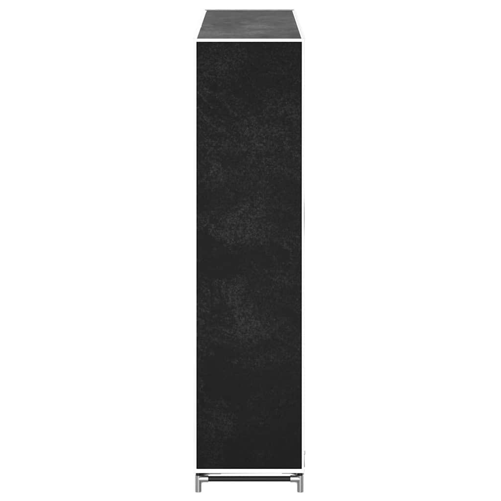 Fabric Shoe Cabinet with Cover 115 X 28 X 110 Cm Black