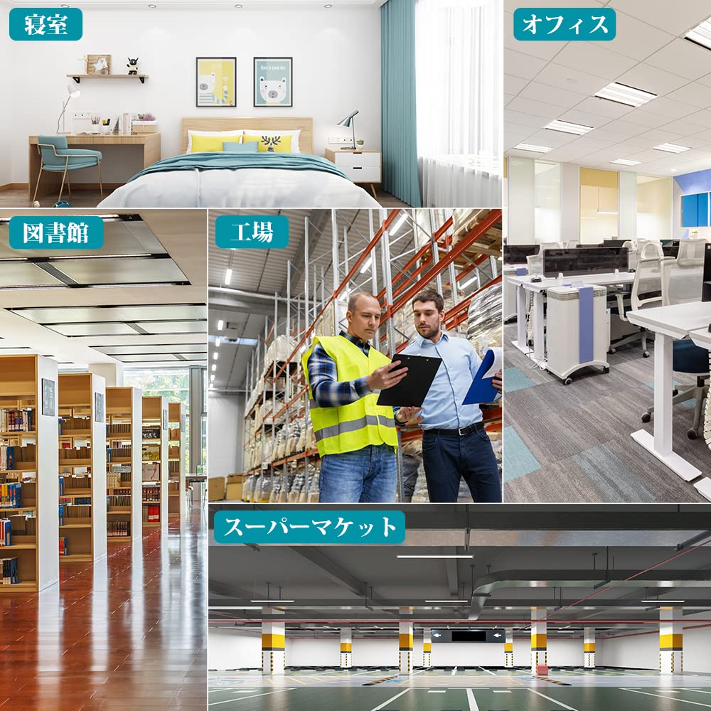 40W LED Fluorescent Light Bulb, Straight Tube, for Glow-Type Lighting Bases, No Installation Required, 120cm, Dual-Powered LED Lamp, Daylight White,