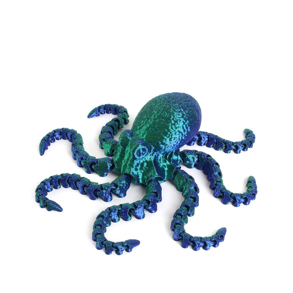 3D Printed Octopus Sea Animal Fidget Toys with Tentacles Stuff Things Flexible Reptiles Action Figures Cool Skeleton 15cm