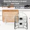 Pot Lid Stand Rack Kitchen Pan Organizer High Stability Multi-Functional Space-Saving Kitchen Baking Tray Cutting Board Holder