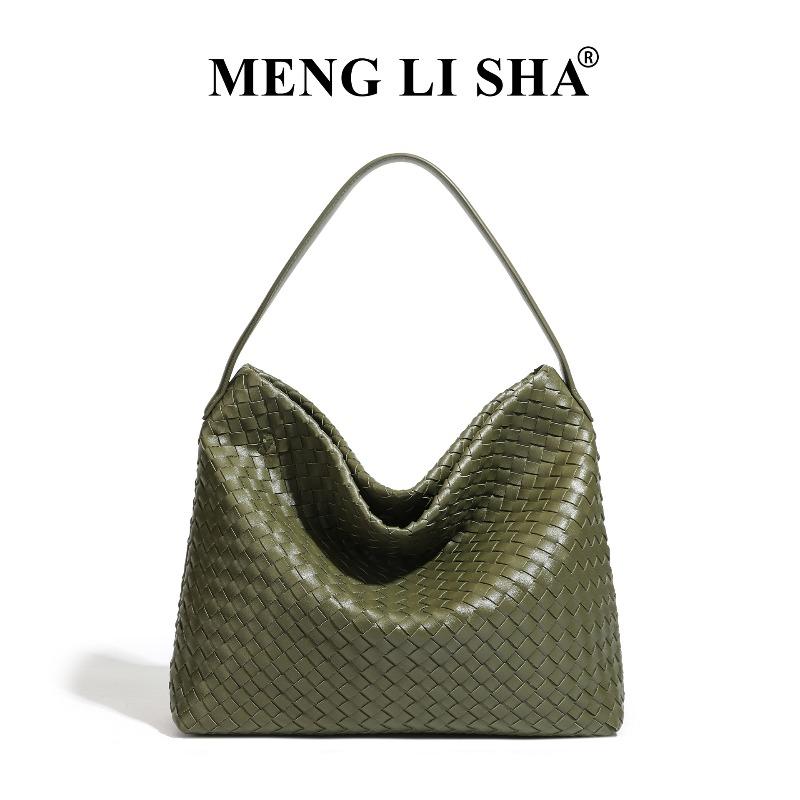 Vintage premium matte hand-woven bag Crossbody tote bag Commuter large capacity shoulder vegetable basket bag