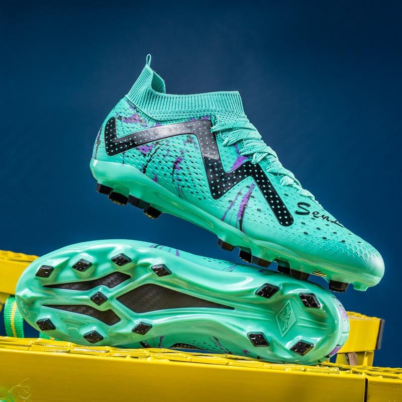 New High-top Football Shoes, Men, Women, Youth, Primary and Secondary School Students, Artificial Grass, Long Nails and Broken Nails Training Shoes