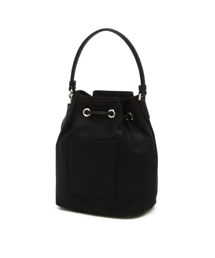 Daks Womens Accessories Black Flower Charm Nylon Drawstring Bag_Dcba6E524Bk