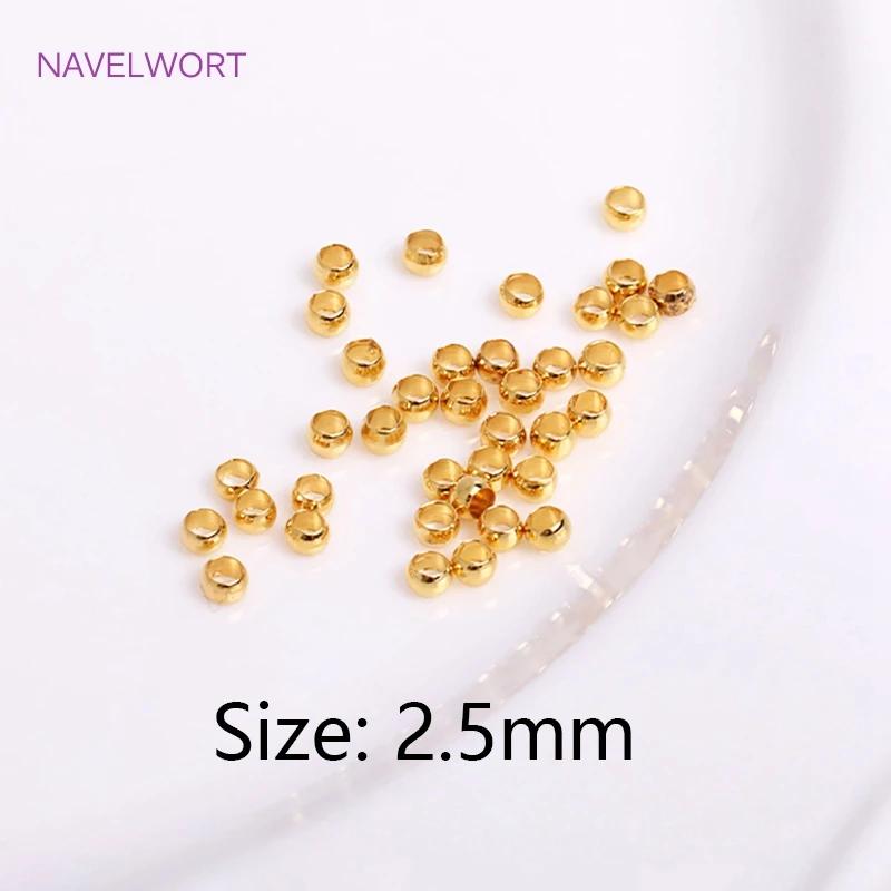 1.5mm/2mm Tubular Crimp Bead 18K Gold Plated 2mm/2.5mm Crimp Beads For Jewelry Making,DIY Jewelry Fittings Accessories