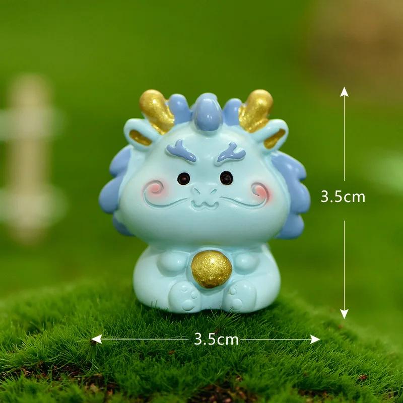 1pc,Cartoon Rabbit Pig Tiger Snake Zodiac Mini Miniatures Animal Fairy Garden Moss Terrarium Resin Decorations Stakes Craft
