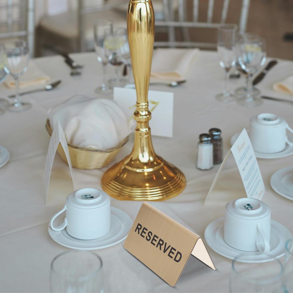 Señal de Reserva de Mesa de Metal para Banquete de Boda Iglesia Restaurante Hotel Decoración Señal Reservada Mesa Reservada