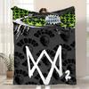 Watch Dogs 2 Throw Kid-Friendly Flannel Throw Blanket Soft Warm Anti-Static Washable All Season