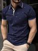 Stylish Leopard Print Short Sleeve Polo Shirt, Trendy Casual Top