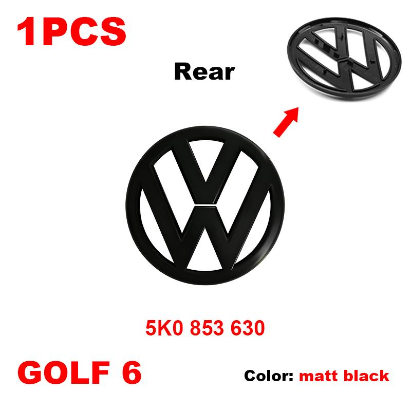 5K0853601C VW 135mm Car Front Grill Logo Emblem 110mm Rear Trunk Lid Badge For Volkswagen Golf MK6 Replacement Auto Accessories ze5