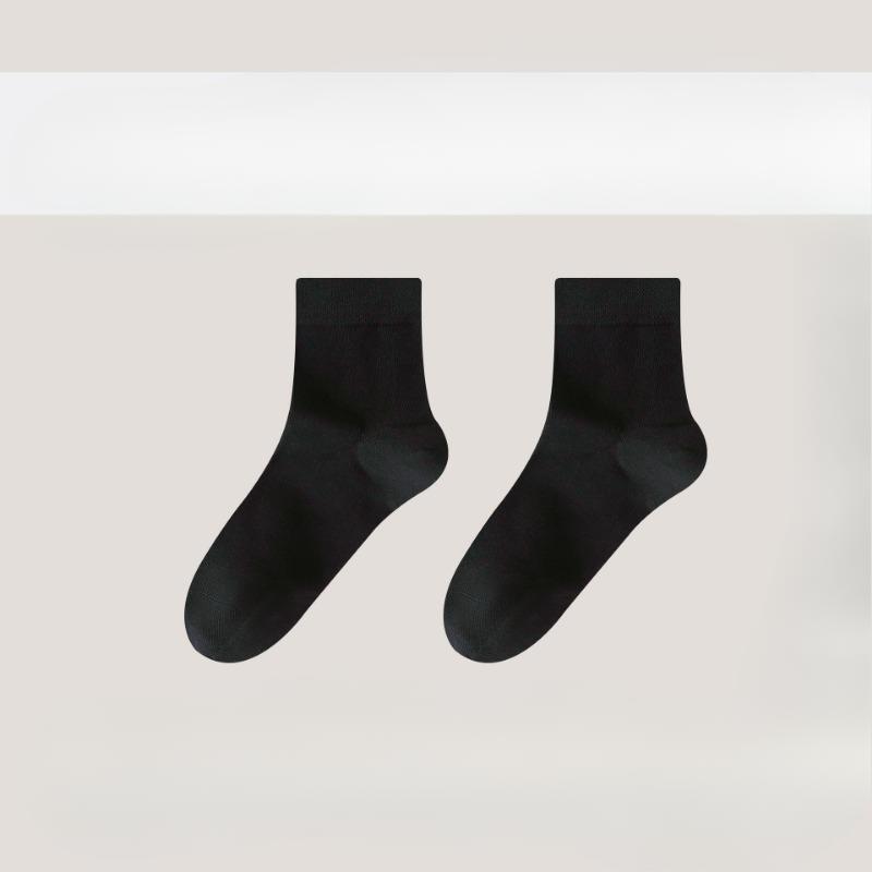 Spring and Summer Women's Socks: Pure Cotton Mid-calf Socks, Soft, Comfortable, Breathable and Not Prone To Pilling. Solid Color Mid-calf Socks