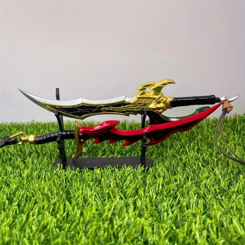 8,6 Zoll Solo Leveling Katana Echte Größe Japanisches Katana Sung Jin-Woo Samurai-Säbel Metall Anime Cosplay Requisite Ninja Messer Schwert Spielzeug