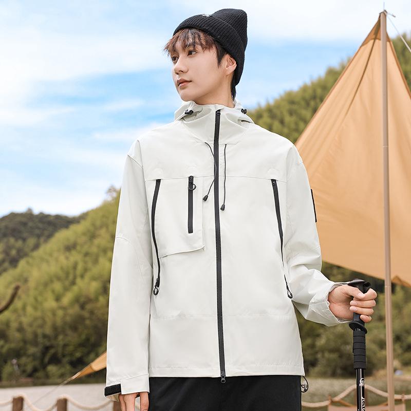 Hooded Jacket Men's Spring and Autumn New Loose Casual Jacket Men's Outdoor Trendy Brand Youth Windproof Jacket