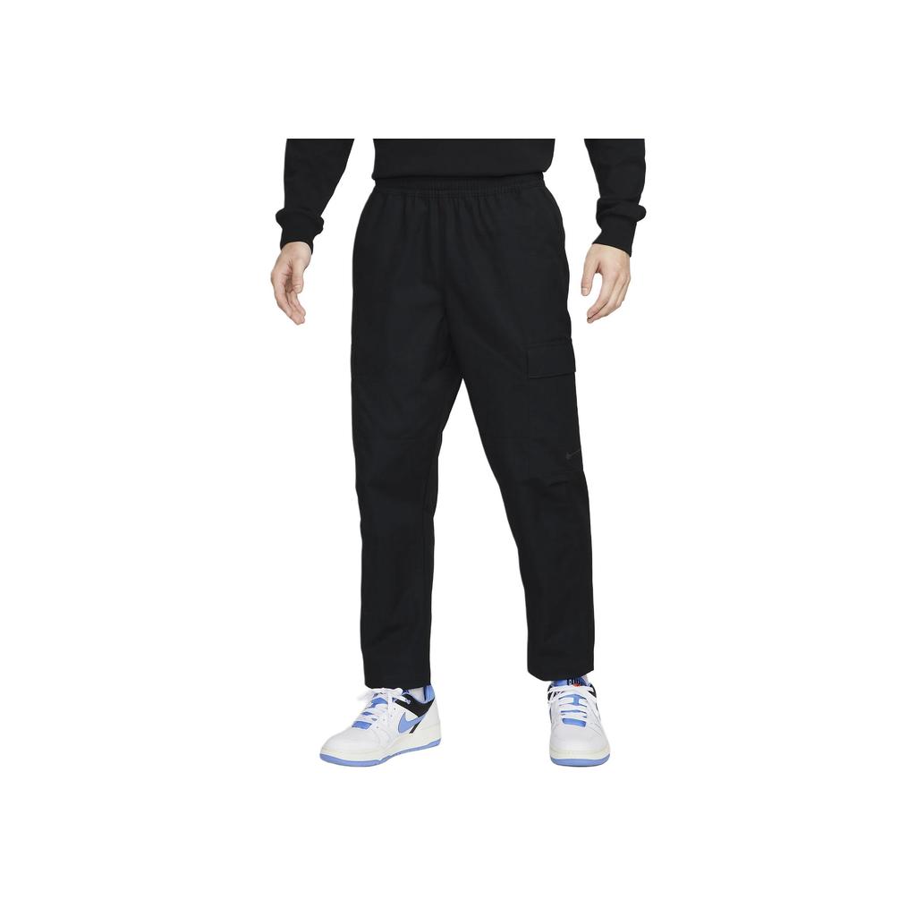 Nike Solid Color Elastic Waist Casual Cargo Pants Men Bottoms Black FZ4731-010