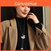 Fashionable Ginkgo Leaf Pendant Necklace In Platinum Color Ideal For Womens Fall Style