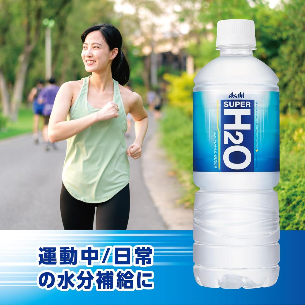 Asahi Beverages Super H2O 600ml x 24 bottles stroke [Heat prevention]