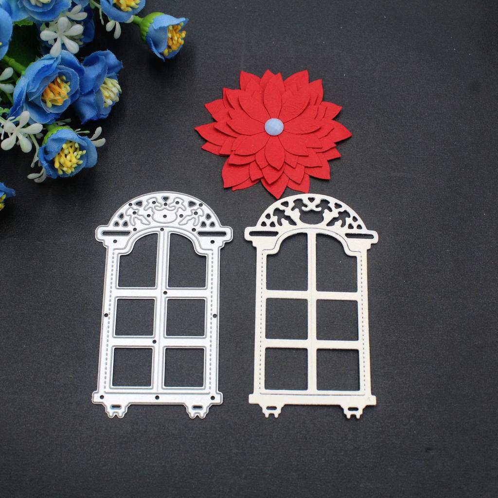 Fenster Metall Stanzschablonen Schablone für DIY Scrapbooking Fotoalbum Prägepapier Karten Basteln Stanzteile