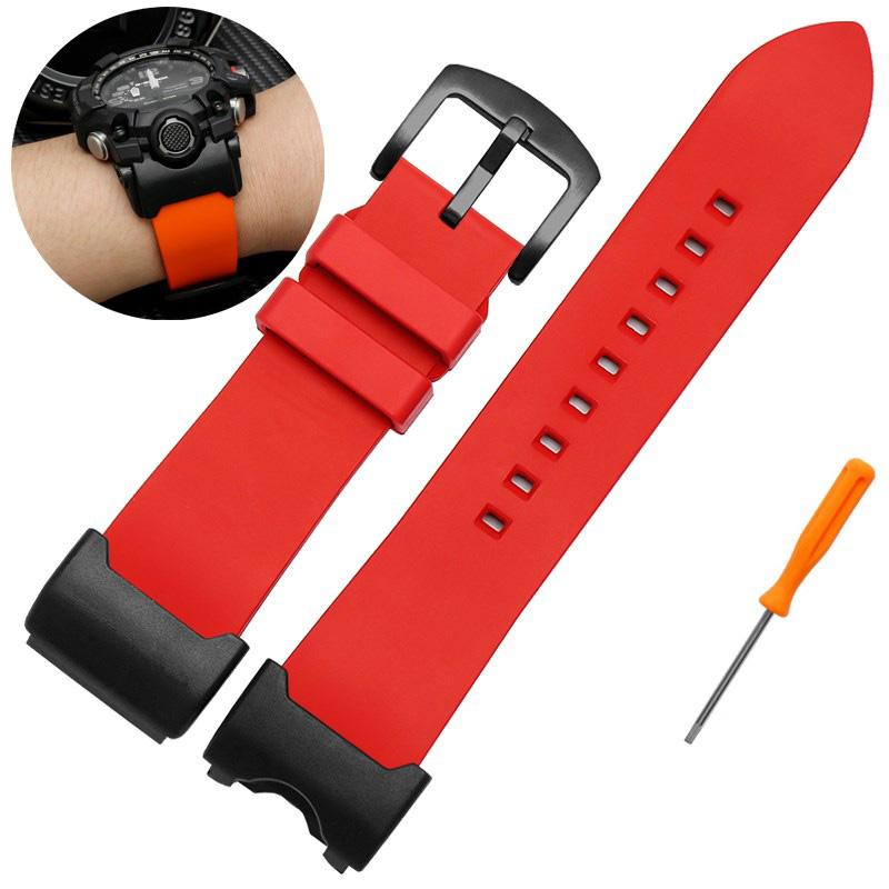 

Для G-SHOCK Casio Big Clay King GWG-1000/GB Модифицированный Браслет Ремешок Водонепроницаемый Силиконовый Каучук Ремешок для Часов Черный Зеленый Синий GWG-1000GB