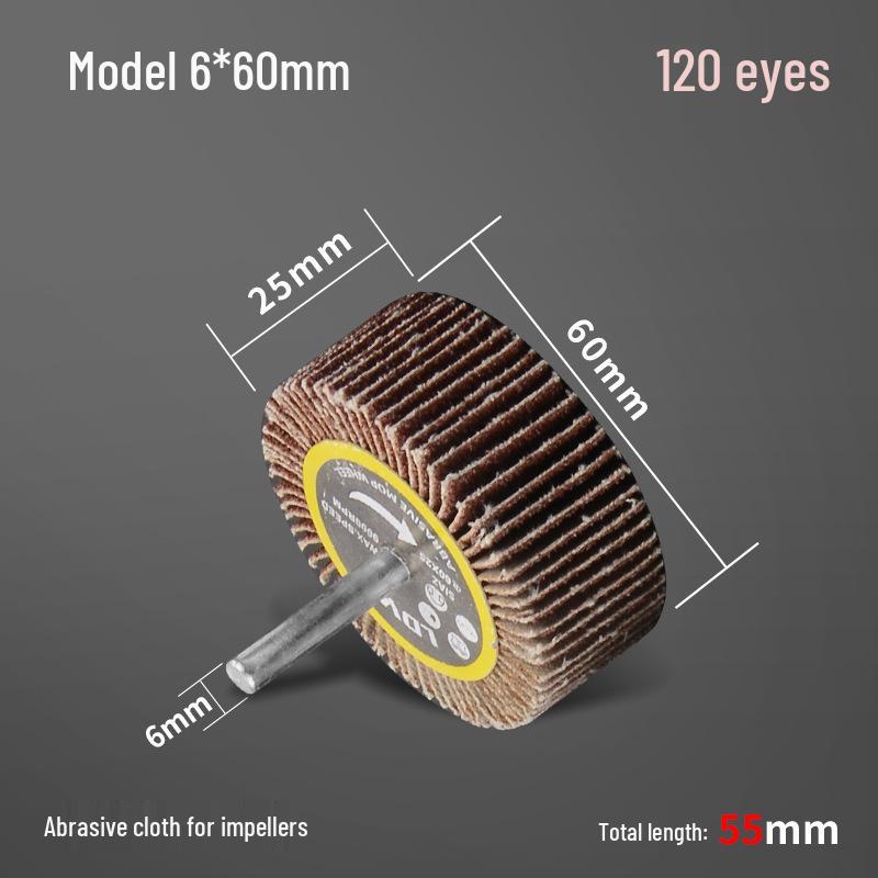 Enhanced 6mm Shank Flap Wheel for Rust Removal - Sandpaper Sand Cloth Grinding and Polishing.