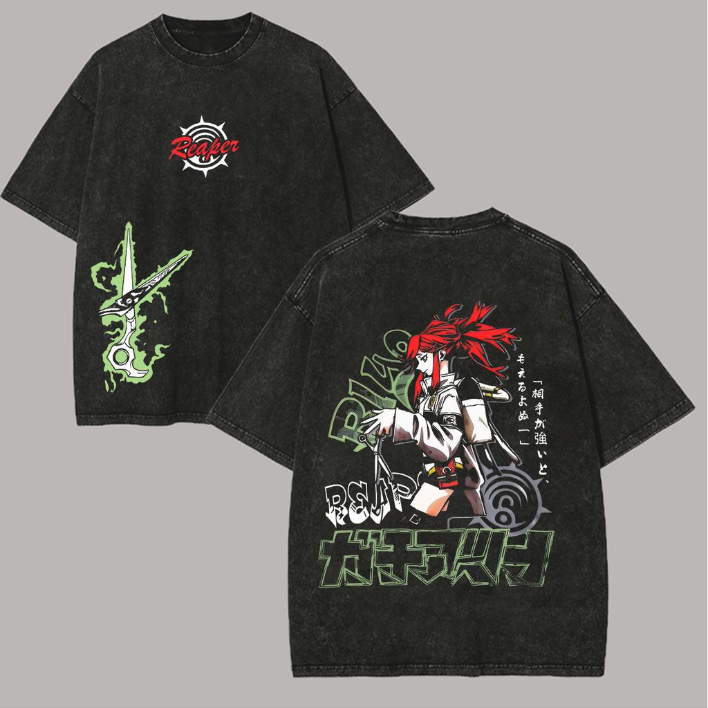 Gachiakuta Enjin Rudo Zanka Riyo Jabber Nadruk Unisex Spierana Koszulka Oversize Mężczyźni Kobiety Streetwear Harajuku Damska Męska Odzież