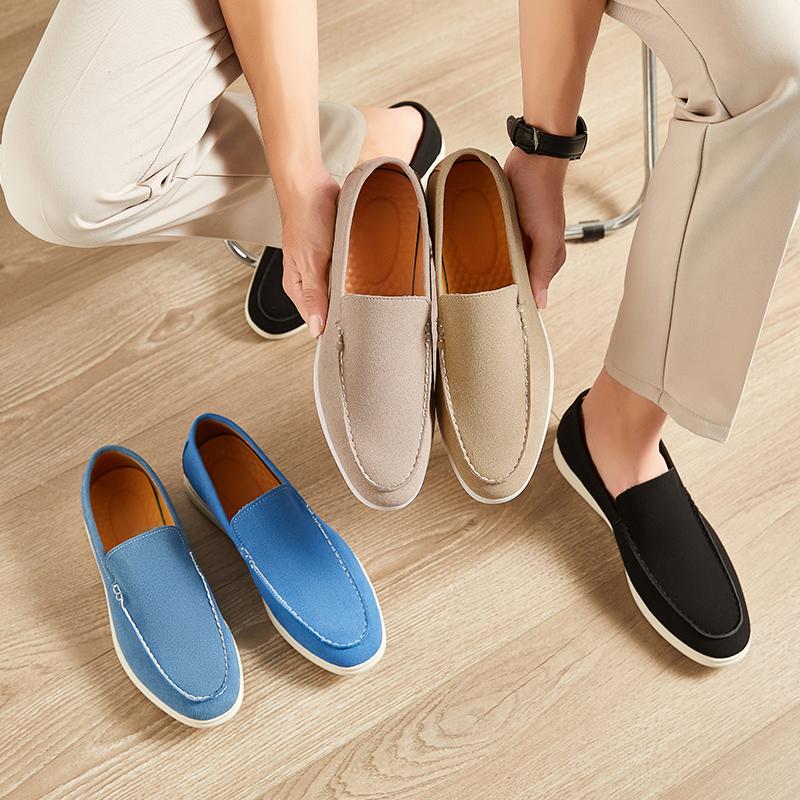 Fashion Four Seasons Casual Men Loafers Men One-foot Lightweight Comfortable Driving Travel Shoes Gentleman's Shoes Size 40-46 Men Shoes