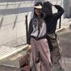 100% Pure Wool Women's Color Block Cardigan - Autumn/Winter Lazy Knitwear, Korean Style Sweater Coat