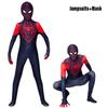 Spider-man Miles Morales Cosplay Costume For Adults And Kids Polyester Fiber Jumpsuit And Hood Included