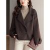Women's Spring/Fall Elegant Knit Cardigan Loose-Fit Elegant Blazer Collar Outerwear Cardigan